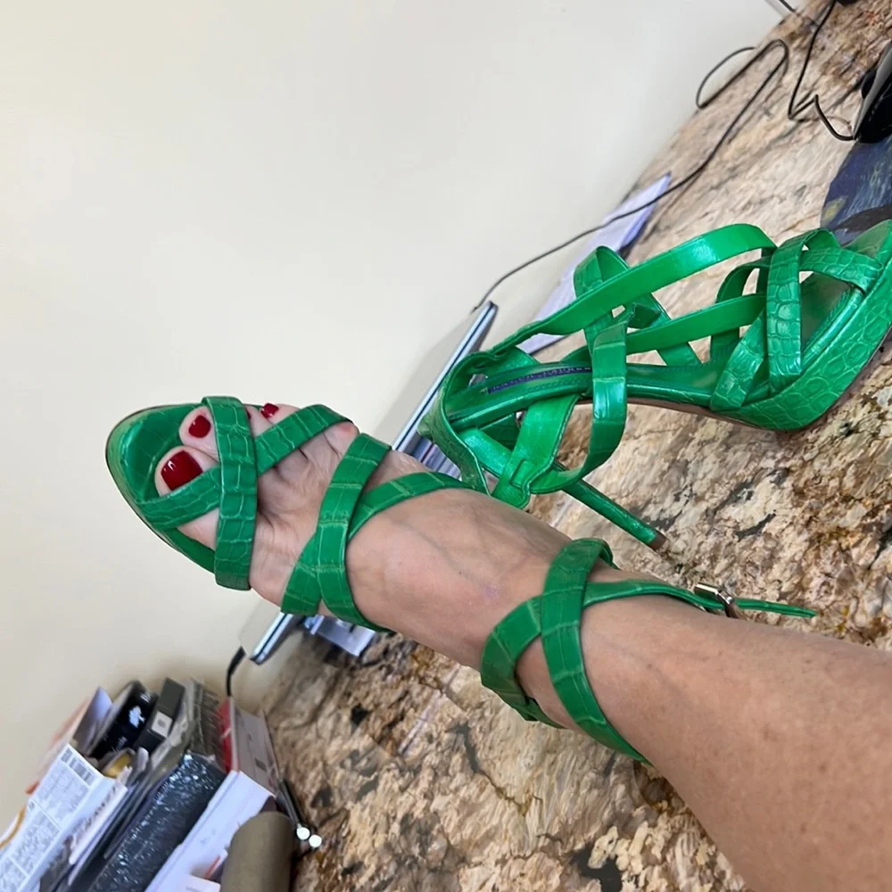 Ralph Lauren purple Label collection Shoes Collection alligator π.Green 91/2 G18 - Picture 4 of 7